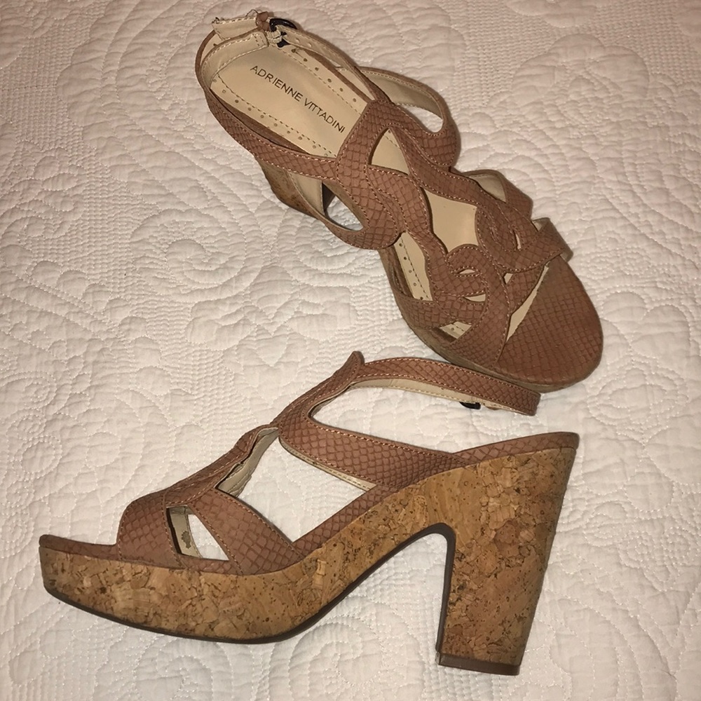 Adrienne Vittadini Cork Sandals!
